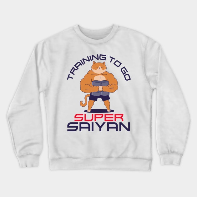 Funny anime gym Crewneck Sweatshirt by Positively Petal Perfect 